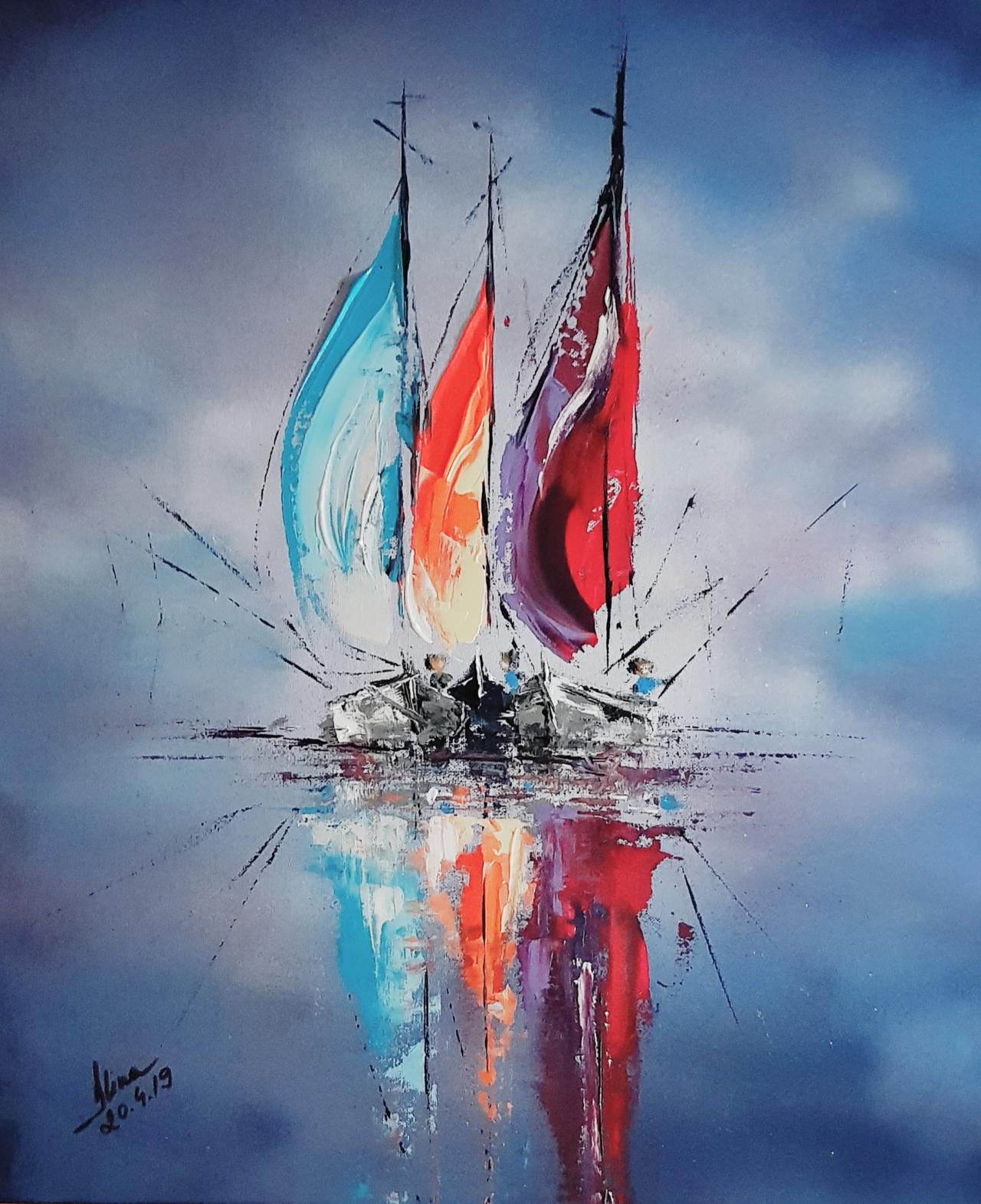 ArteDiAlina.com painting: fishing time